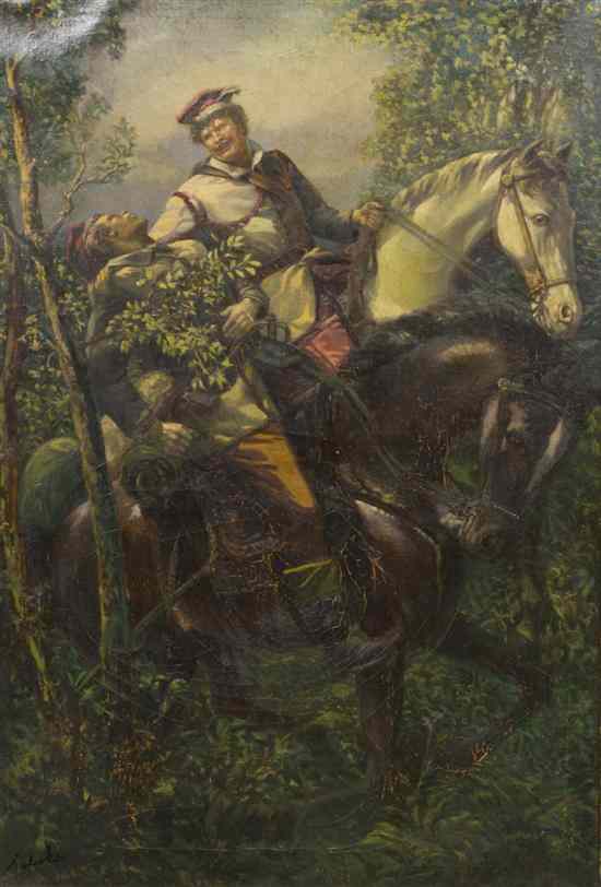 Appraisal: Artist Unknown th th century Man on Horseback with a