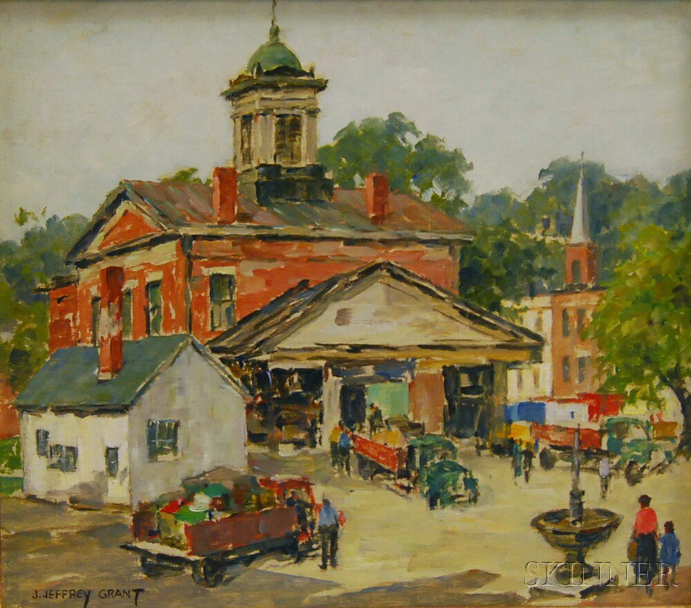 Appraisal: James Jeffrey Grant American - Morning Market Galena Illinois Signed