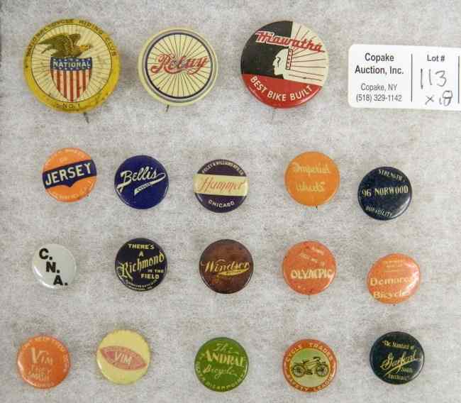 Appraisal: Collection pin back buttons all different Majority are Celluloid and