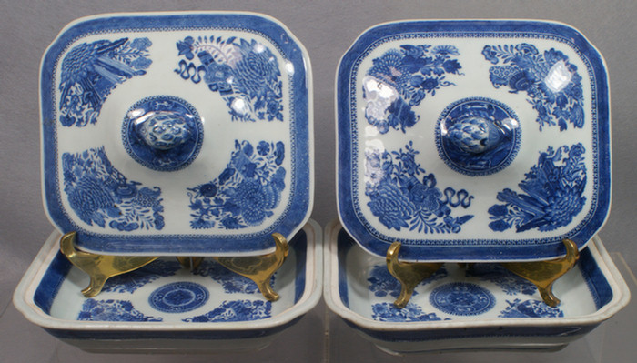 Appraisal: Chinese export porcelain Fitzhugh almost identical covered vegetable dishes c