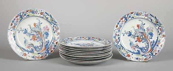 Appraisal: A Partial Mason's Ironstone Dinner Service c - Imari palette