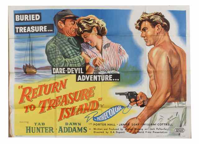 Appraisal: RETURN TO TREASURE ISLAND United Artists adventure starring Tab Hunter