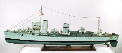 Appraisal: A scale model of Destroyer H M S Panther hull