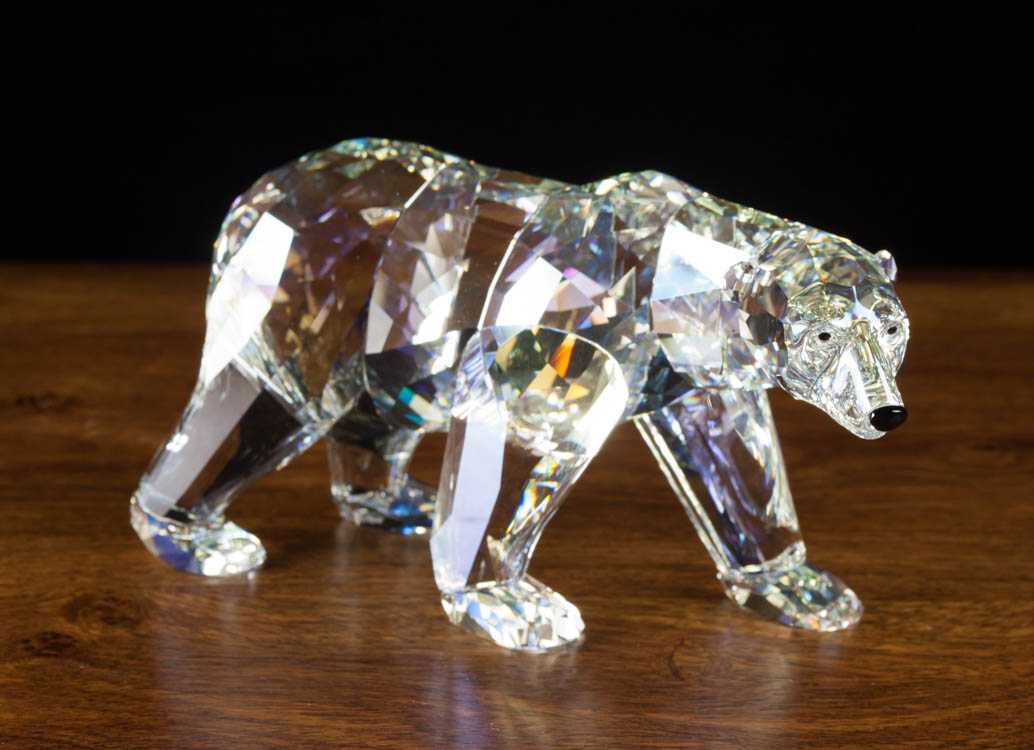 Appraisal: SWAROVSKI CRYSTAL SIKU POLAR BEAR with title plaque designed by