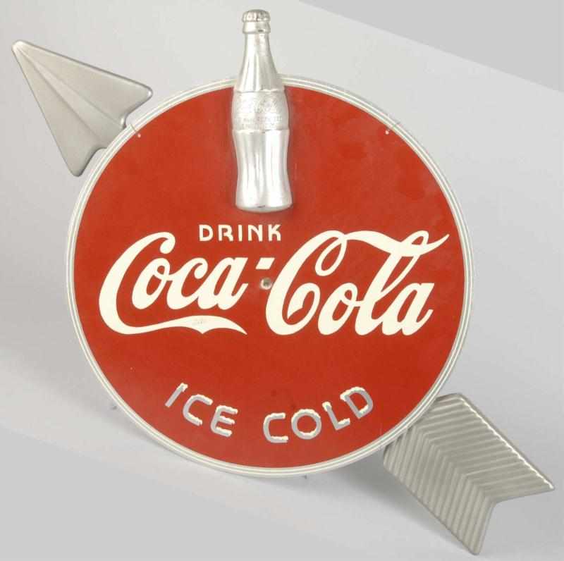 Appraisal: Plywood Metal Coca-Cola Sign Description Circa Manufactured by Kay Displays