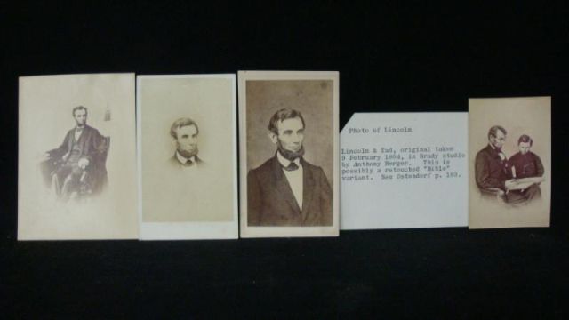 Appraisal: Thirteen th cent CDV's Photos Abraham Lincoln Thirteen total -