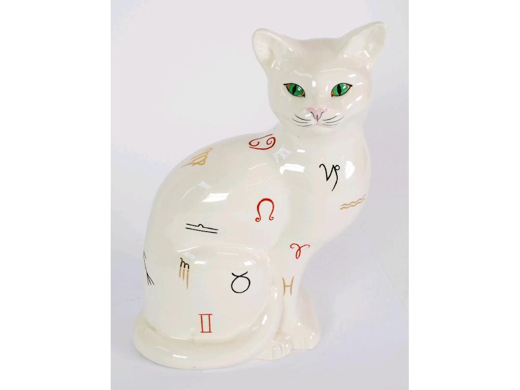 Appraisal: BESWICK POTTERY MODEL OF A ZODIAC CAT SEATED facing right