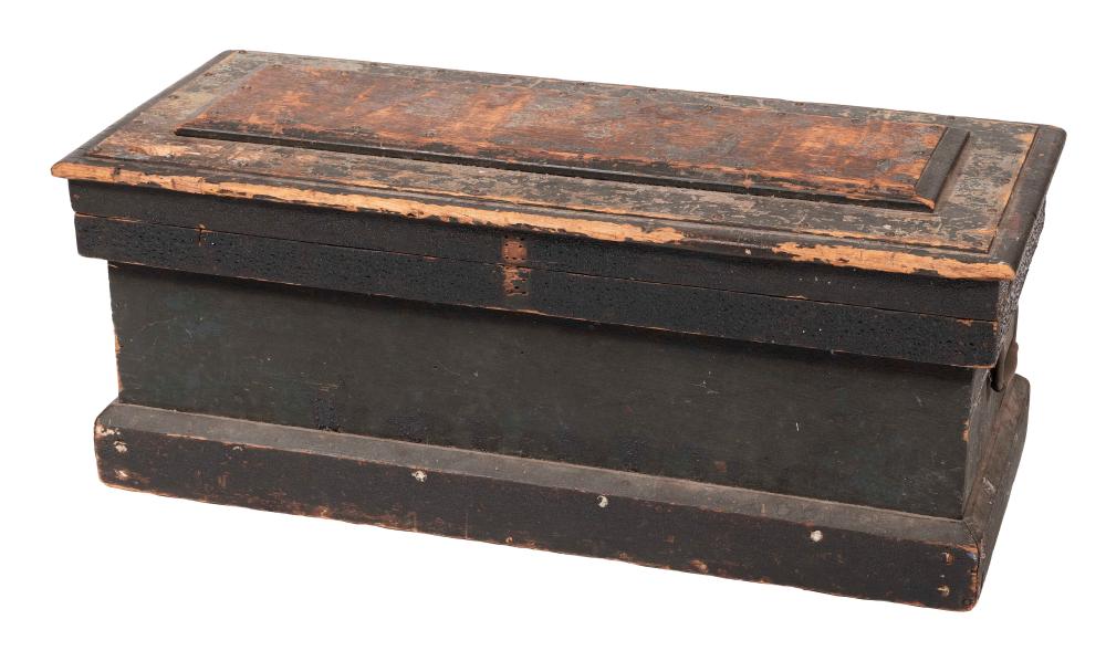 Appraisal: PAINTED WOODEN TOOL CHEST TH CENTURY HEIGHT WIDTH DEPTH PAINTED