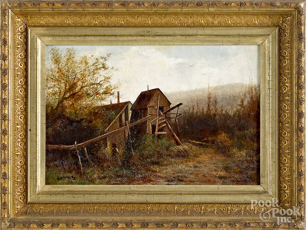 Appraisal: Frederick Spang oil on canvas landscape Frederick Spang American -