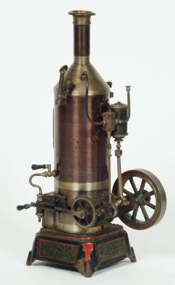 Appraisal: A Bing vertical spirit fired steam engine with single cylinder