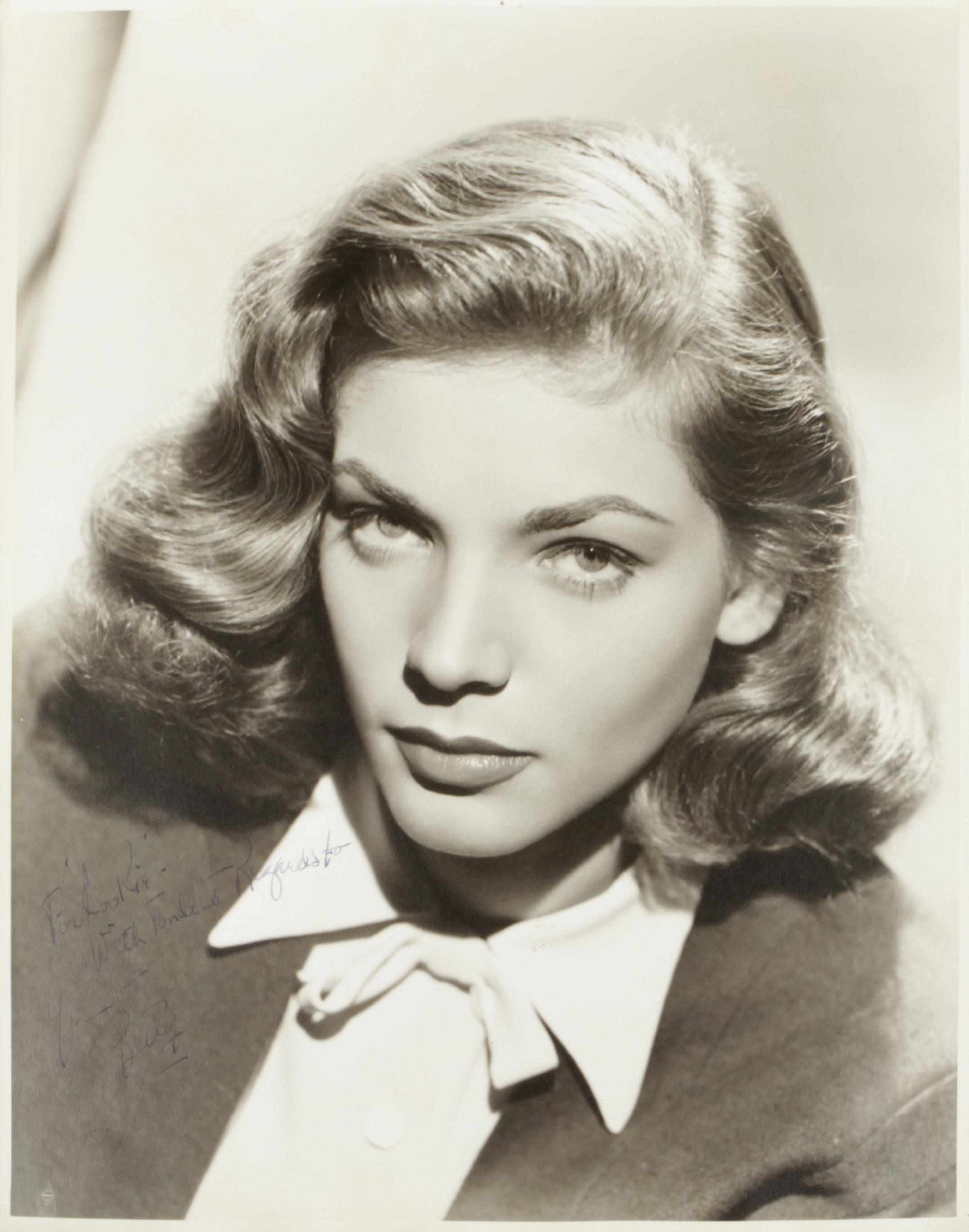 Appraisal: BACALL LAUREN BORN Typed Document Signed ''Lauren Bacall'' and additionally