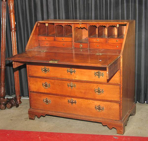 Appraisal: A Chippendale mahogany slant front desk New England late th