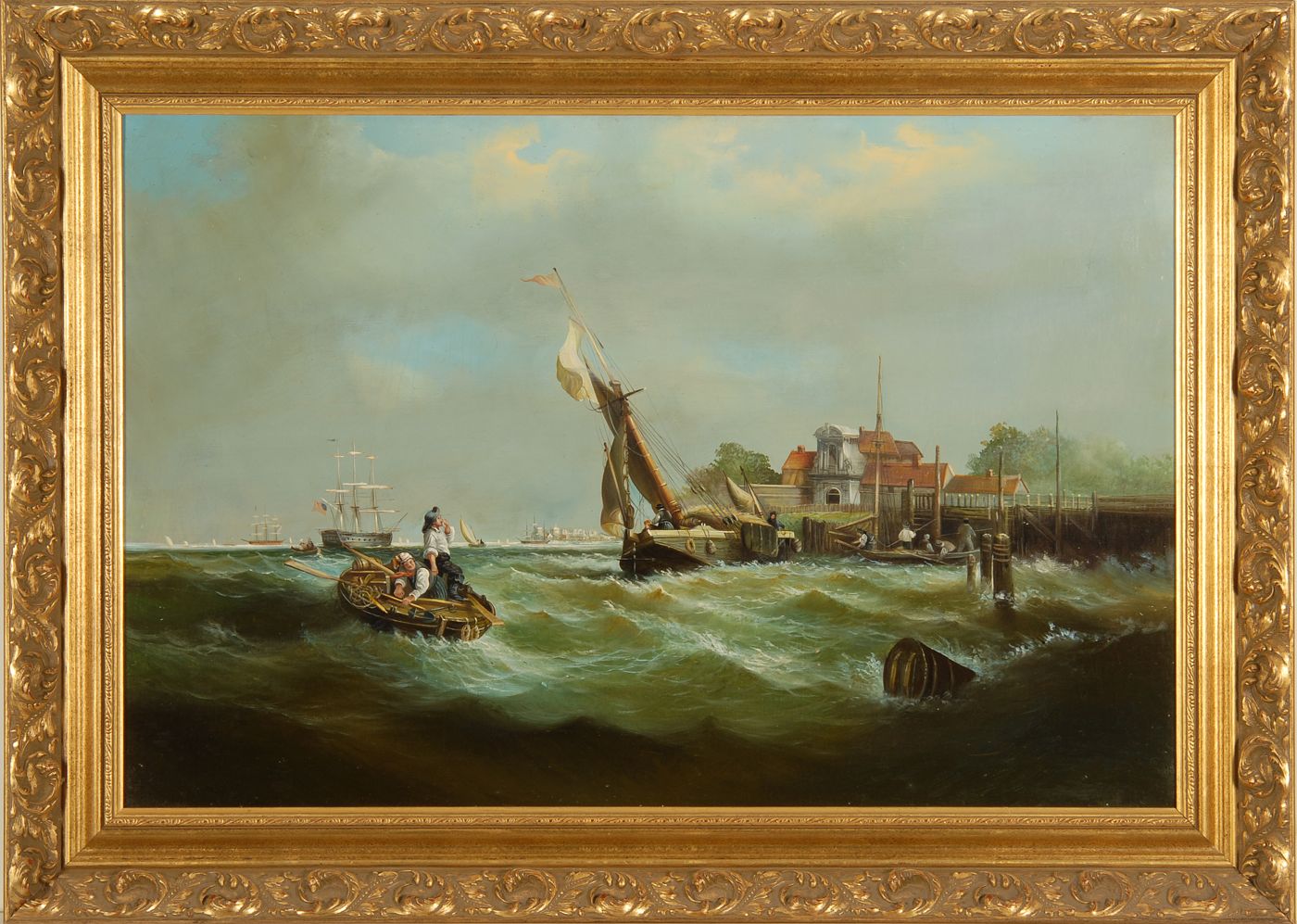 Appraisal: AFTER CLARKSON FREDERICK STANFIELDEnglish th CenturyWind Against the Tide Tilbury