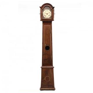 Appraisal: Continental Carved Tall Case Clock painted wood face with Roman