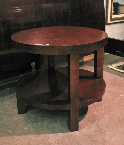 Appraisal: Round Decorator Accent Table walnut finish '' diameter '' high