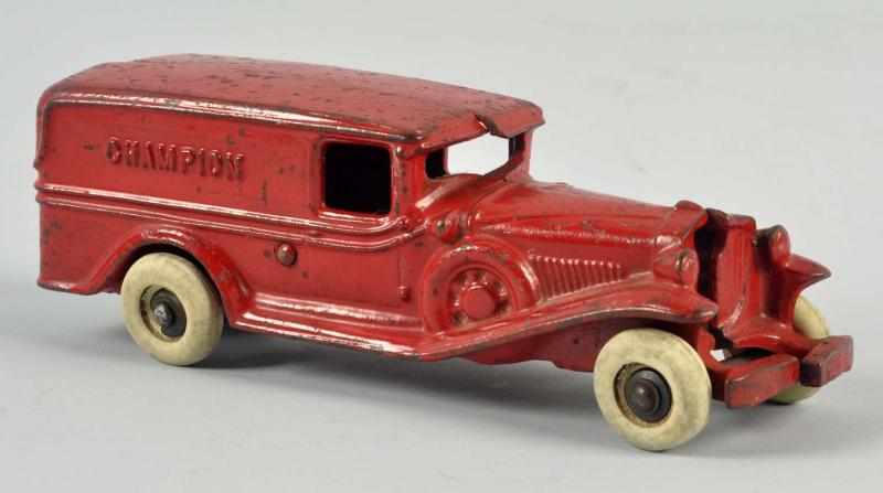 Appraisal: Cast Iron Champion Panel Truck Toy American Marked Champion on