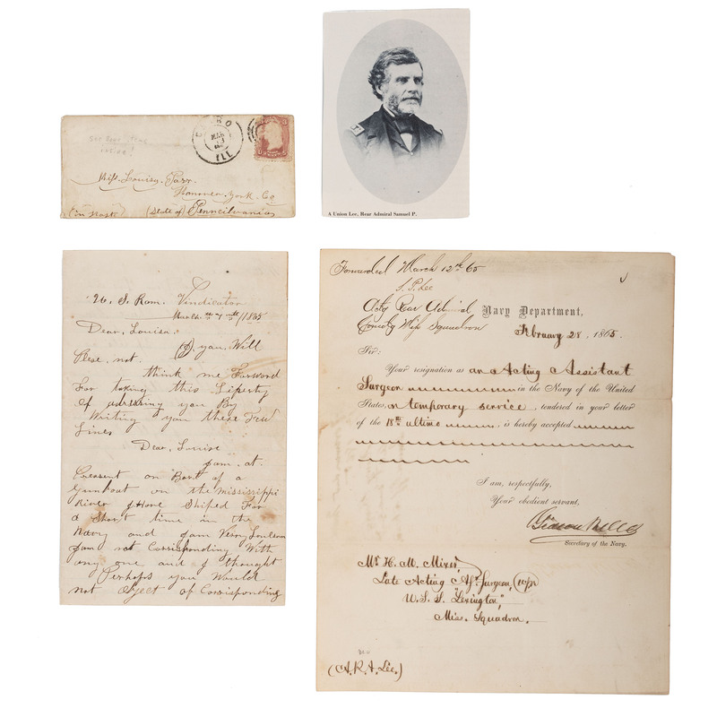 Appraisal: CIVIL WAR Collection of documents associated with the Mississippi Squadron