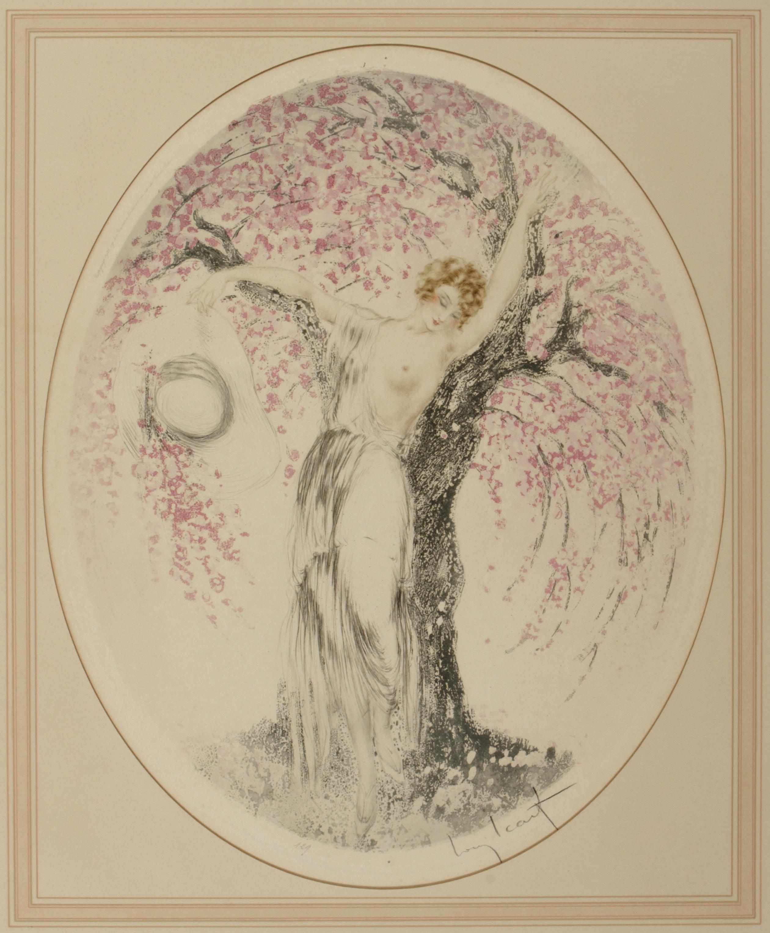 Appraisal: Louis Icart French - Springtime H C I Etching and