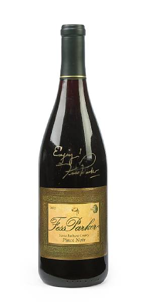 Appraisal: A Fess Parker signed bottle of wine made exclusively for