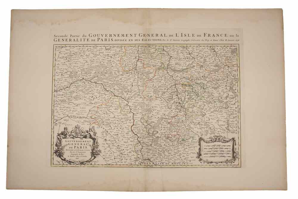 Appraisal: RARE ANTIQUE MAP - Sanson Nicholas - 'Seconde Partie du