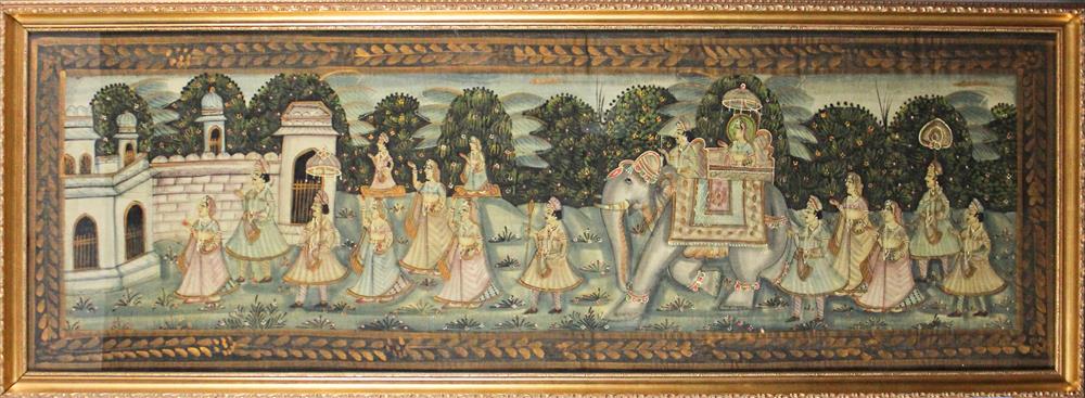 Appraisal: PORTRAIT OF A LARGE MUGHAL PROCESSION possibly a wedding procession