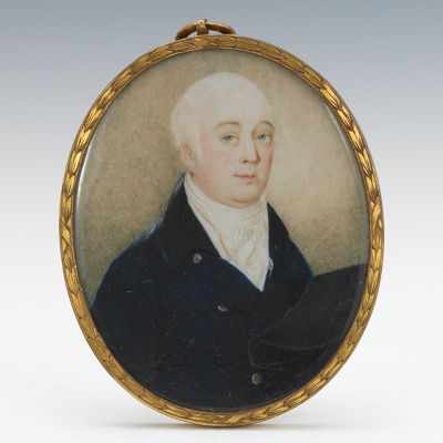 Appraisal: British School th th Century Miniature portrait of a gentleman