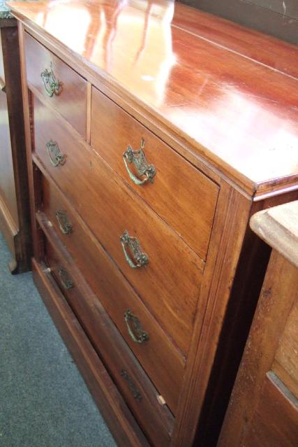 Appraisal: A late th century stained beech chest of two short