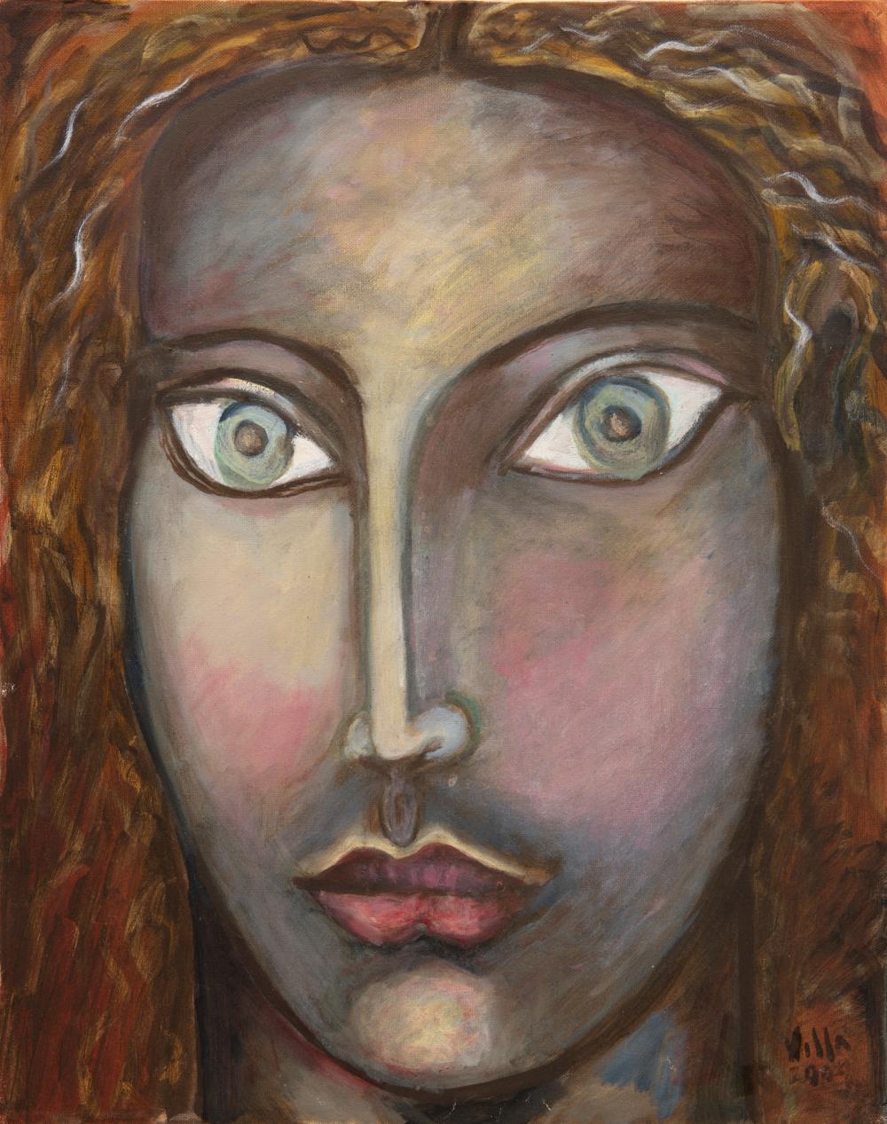 Appraisal: Mario Villa Nicaraguan New Orleans - Blushing Face oil on