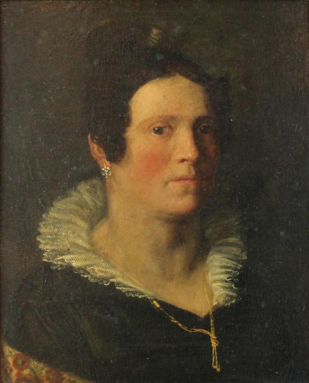 Appraisal: EUROPEAN SCHOOL TH TH CENTURY PORTRAIT OF A LADY Oil