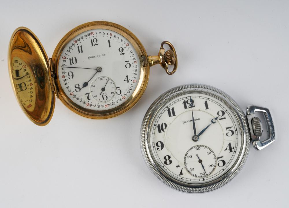 Appraisal: TWO BURLINGTON WATCH CO CHICAGO POCKET WATCHESthe first Keystone base