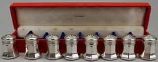 Appraisal: Sterling Silver Cartier Salt Pepper Shakers with original case Each