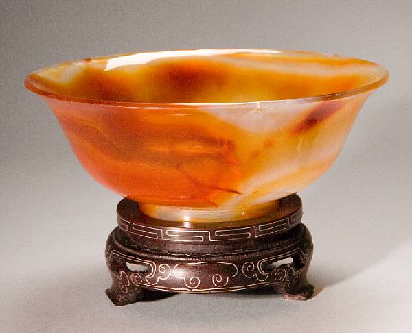 Appraisal: Agate Bowl Carved of Brazilian agate by a bowl maker