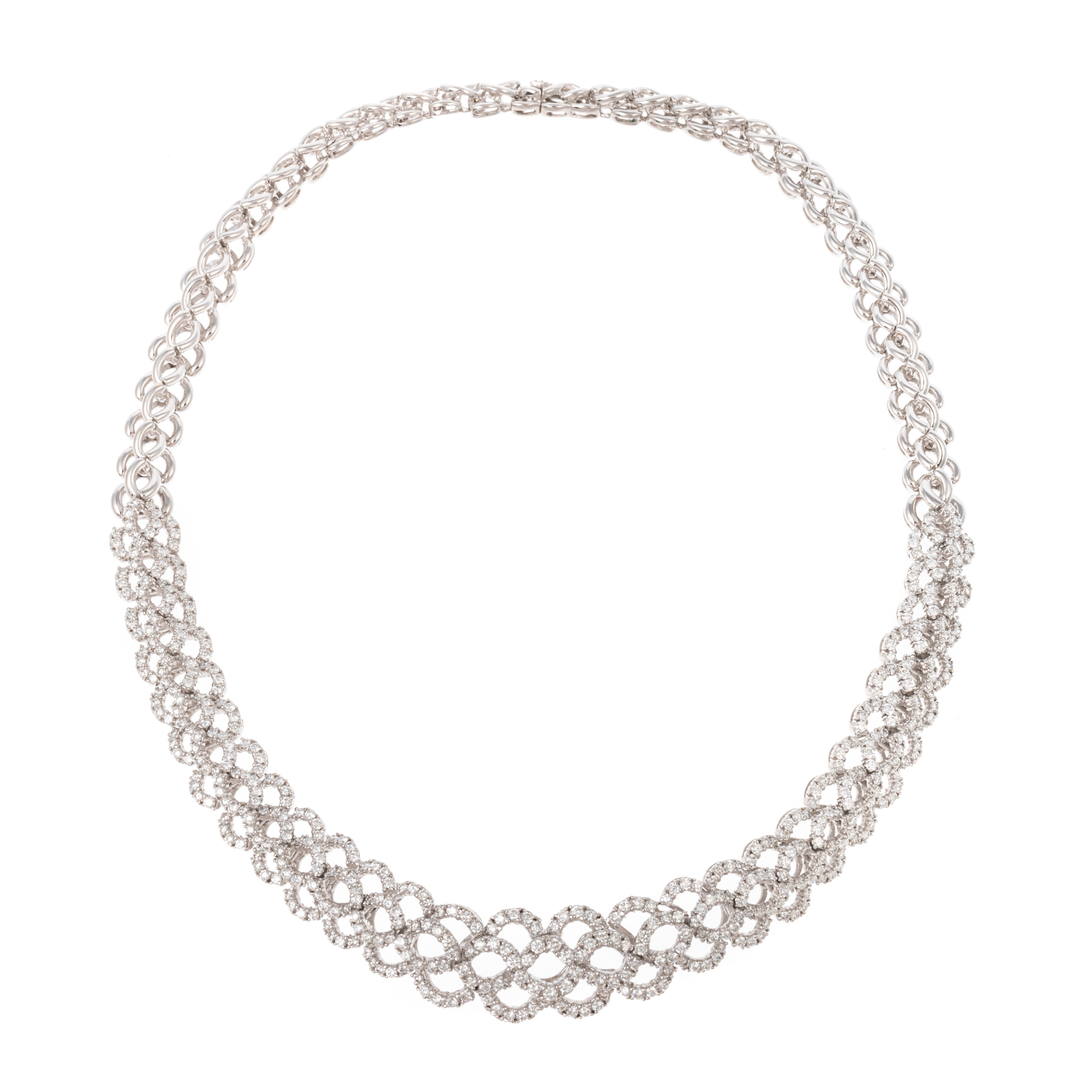 Appraisal: AN IMPRESSIVE CTW DIAMOND NECKLACE IN K K white gold