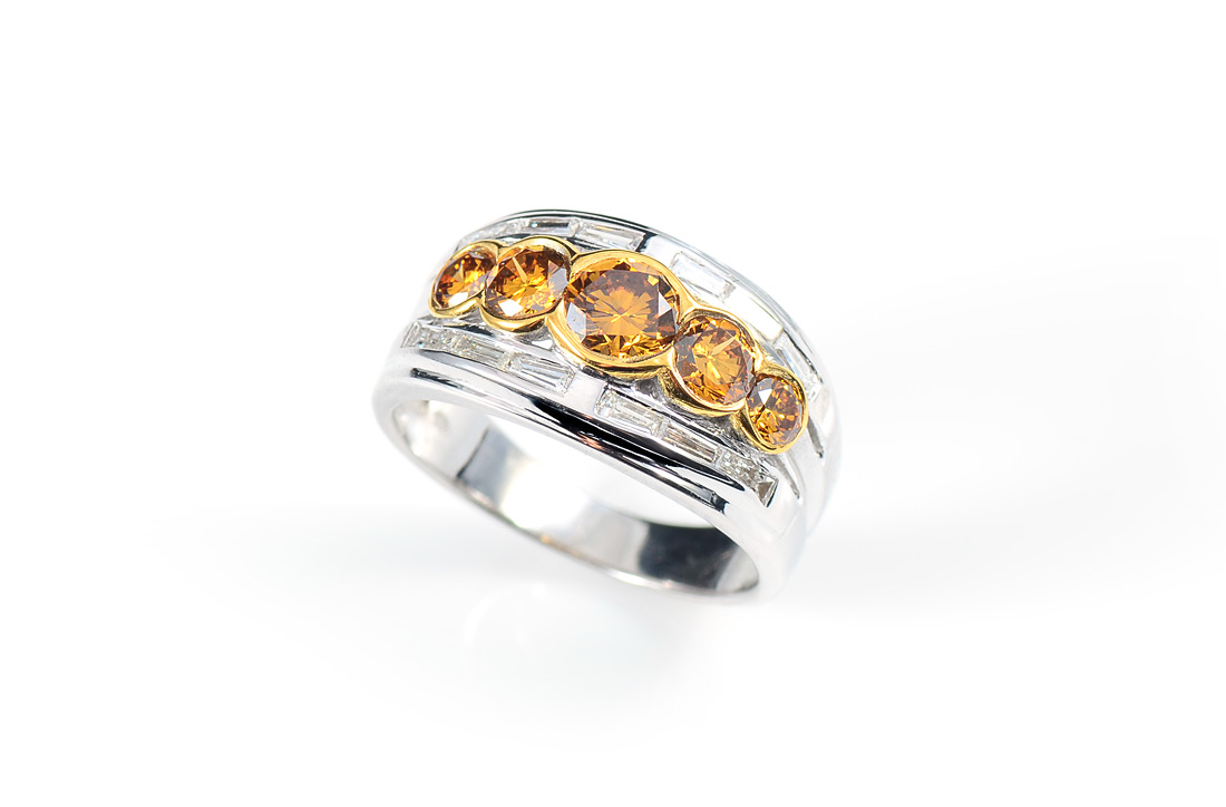 Appraisal: FANCY YELLOW AND WHITE DIAMOND RING K white gold ring