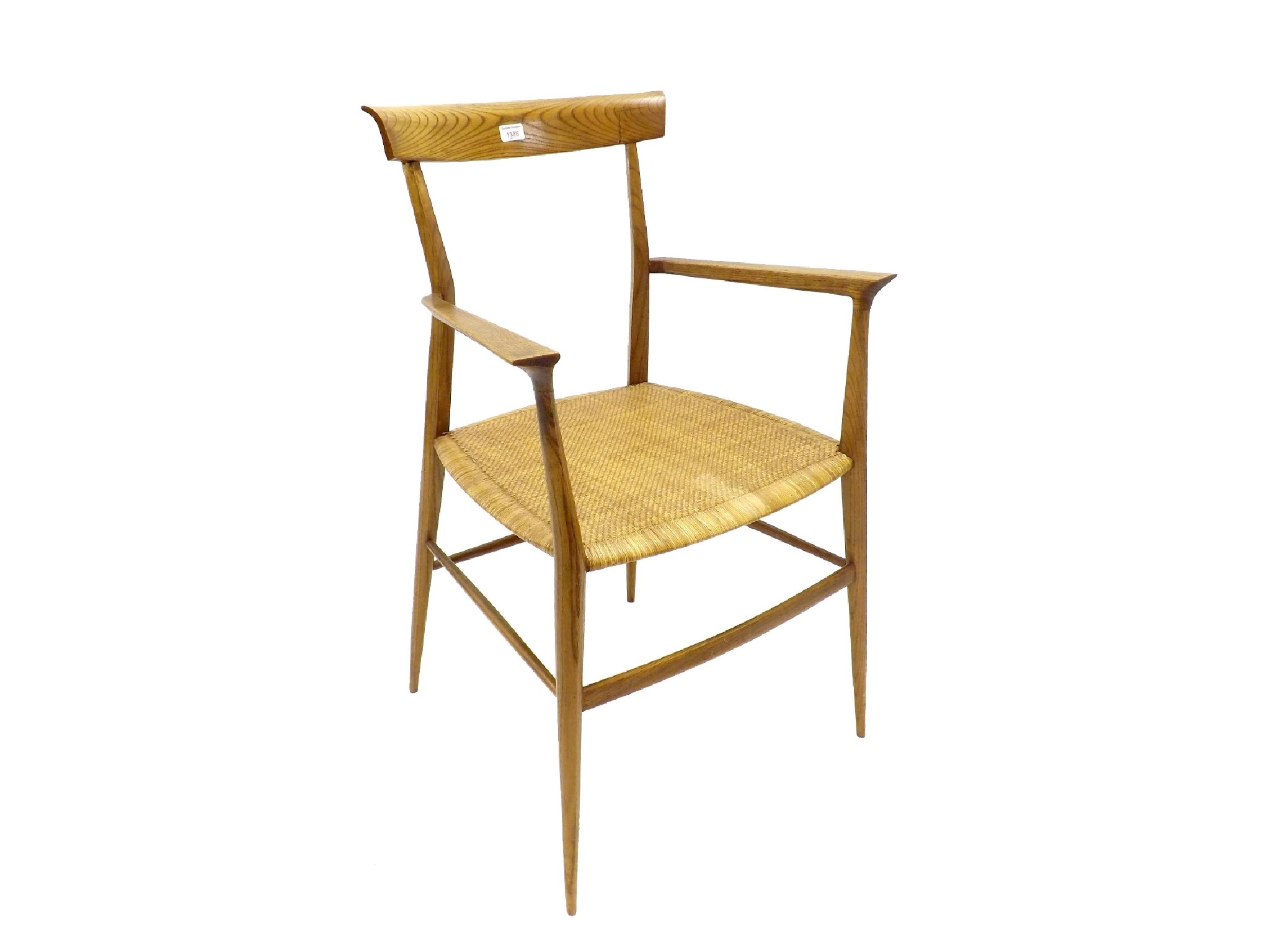 Appraisal: Colombo Sanguinete for Chiavari - Italian elm carver chair in