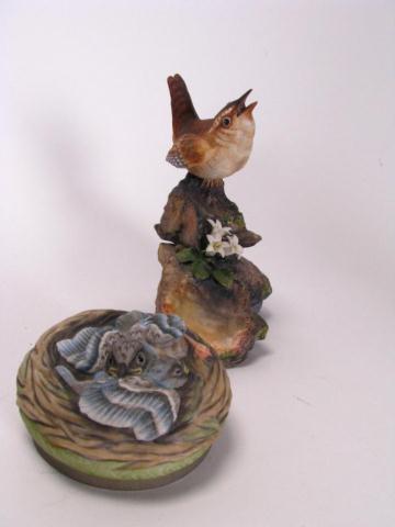 Appraisal: BOEHM BISQUE PORCELAIN FIGURE 'JENNY WREN' H '' AND A