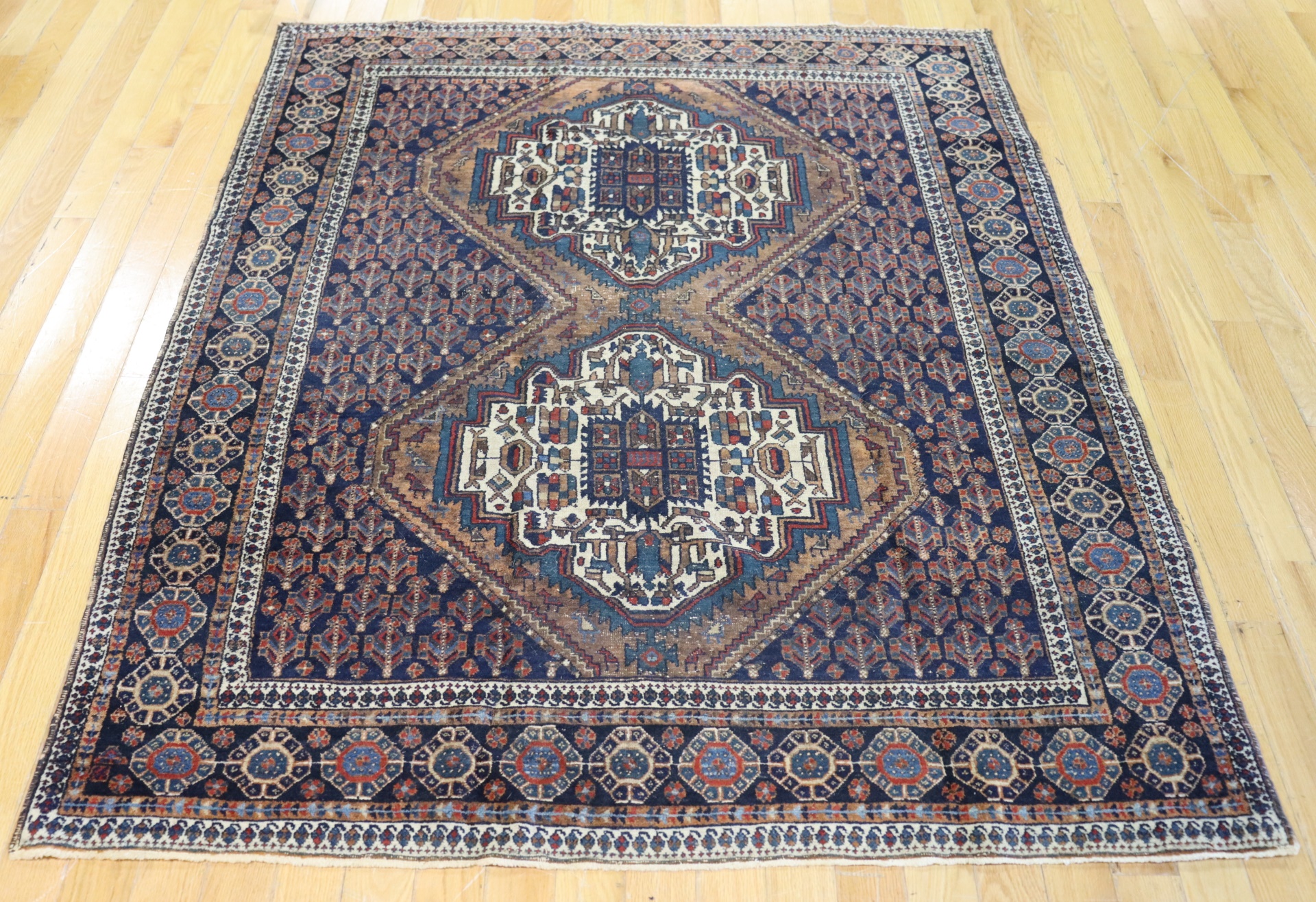 Appraisal: ANTIQUE AND FINELY HAND WOVEN AREA CARPET From a Westchester