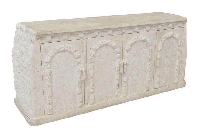 Appraisal: Architectural design sideboard late th c in the style of