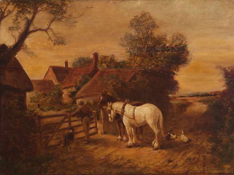 Appraisal: John Linnell - British End of the Day Farmer Returning