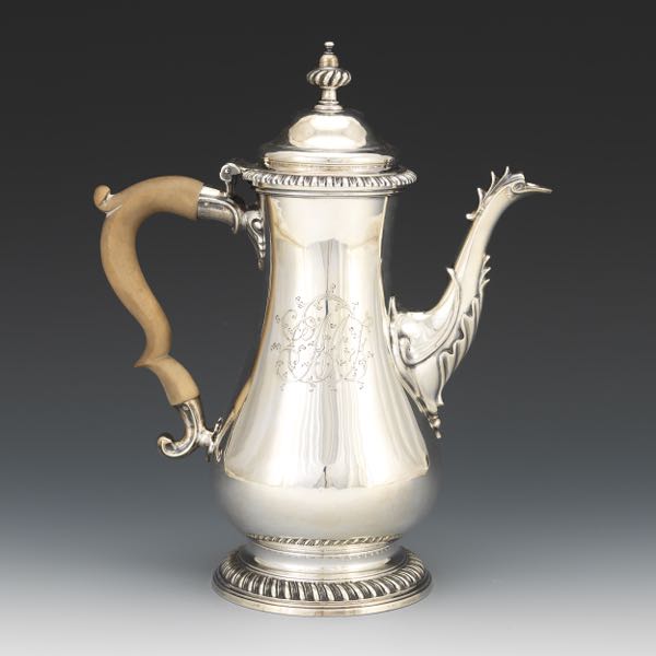 Appraisal: GEORGE III ENGLISH STERLING SILVER COFFEE POT BY THOMAS WHIPHAM