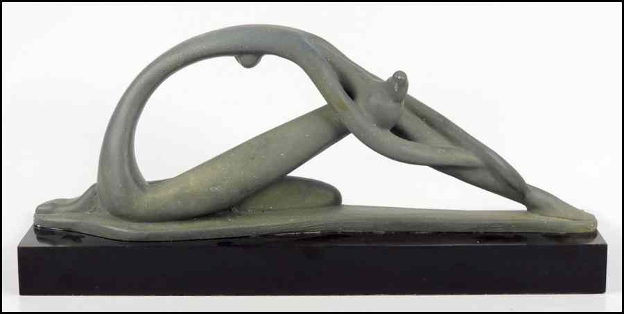 Appraisal: CONTEMPORARY PAINTED PLASTER FIGURE OF A DANCER Bearing an illegible