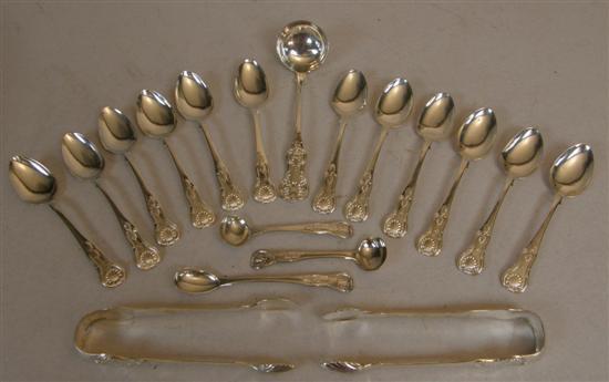 Appraisal: century silver Scottish Queen's pattern flat ware comprising a sauce