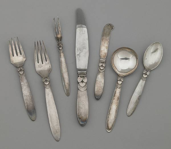 Appraisal: Silver and Silverplate Comprising dinner forks salad forks cocktail forks