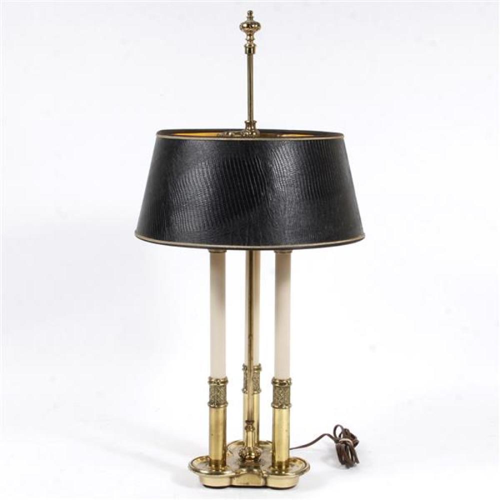 Appraisal: VINTAGE STIFFEL FRENCH TOLE STYLE CANDLE LIGHT BRASS TABLE LAMP