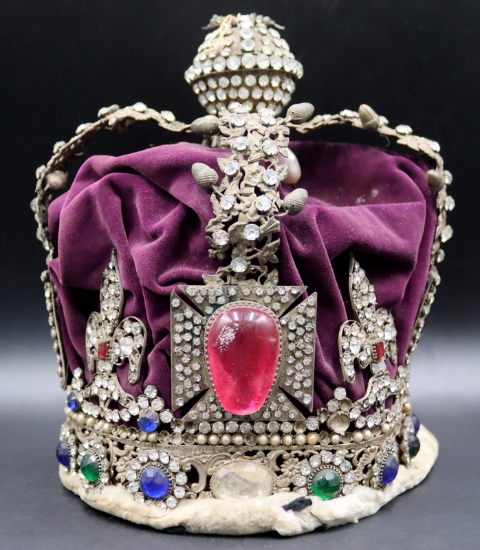 Appraisal: T Eaton Reproduction English Imperial Crown Decorated throughout with rhinestones