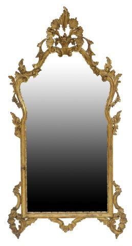 Appraisal: Florentine giltwood mirror th c molded frame with carved crest