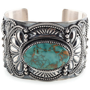 Appraisal: Mark Yazzie Din th st century Sterling Silver and Royston