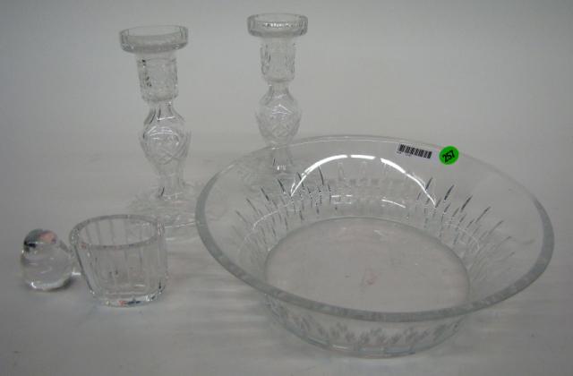 Appraisal: Group of Decorative Crystal including '' signed Wedgwood Bowl by