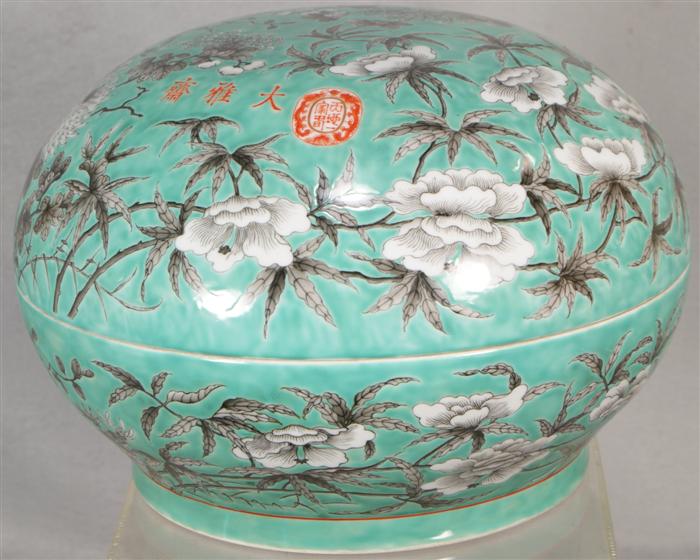 Appraisal: Large covered porcelain box th c dia Estimate -