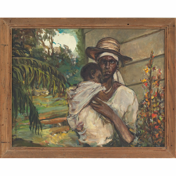 Appraisal: William Edouard Scott American - Mother and Child c oil